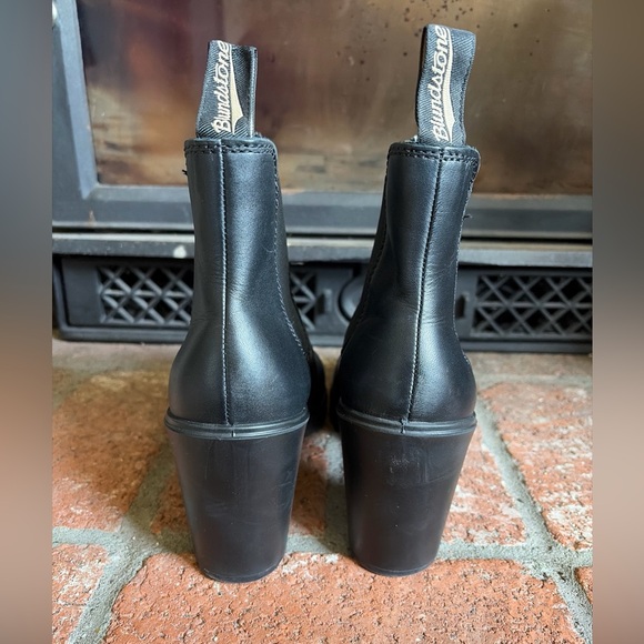 Blundstone High Heeled Boots Black Leather Chelsea Ankle Pull On US 8 UK 5 - Picture 5 of 10
